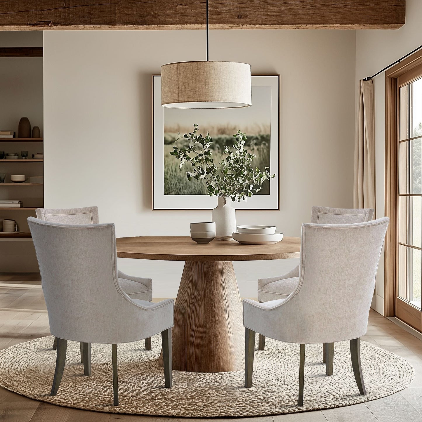 Chaises de salle à manger rembourrées Madison Park Signature Ultra avec pieds en bois (lot de 2) - N/A