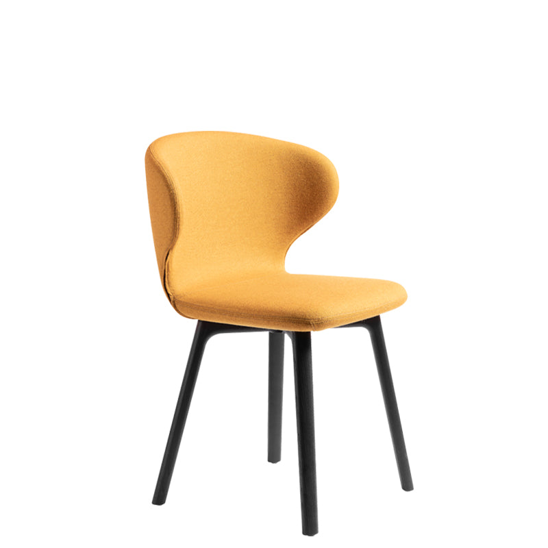 Chaise de salle à manger Mula avec base en bois