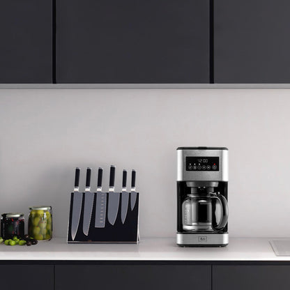 Cafetière filtre Melitta Aroma Tocco Plus 12 tasses, eau chaude et eau glacée, avec carafe en verre et écran tactile