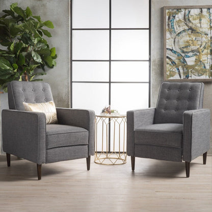 Fauteuil inclinable capitonné Mervynn (lot de 2) par Christopher Knight Home