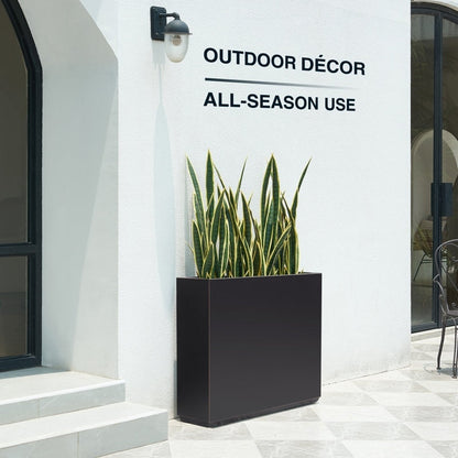 Jardinière métallique robuste pour plantes d'extérieur, 96 x 25 x 76 cm (L x l x H) - 96 x 76 x 25 cm (l x l x H)