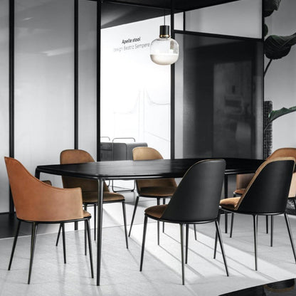 Chaise d'appoint Lea SM CU en cuir