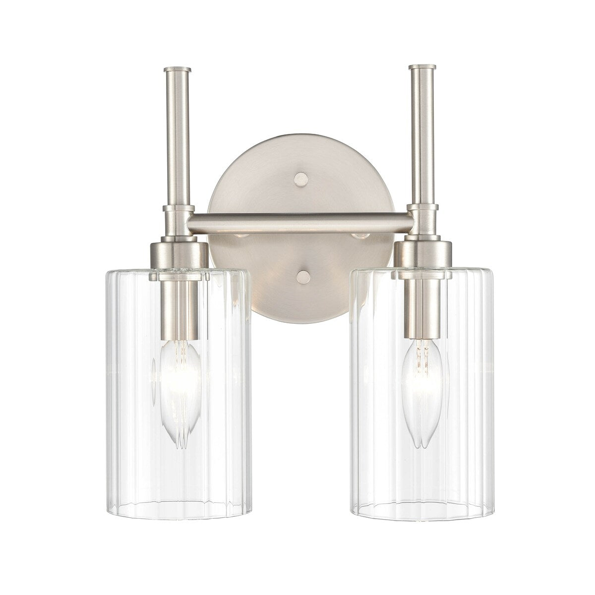 Luminaire de salle de bain Millennium Lighting Chastine avec abat-jour en verre biseauté transparent