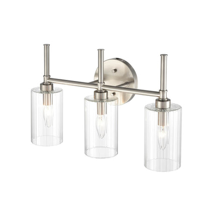 Luminaire de salle de bain Millennium Lighting Chastine avec abat-jour en verre biseauté transparent