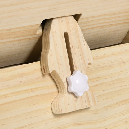 Moasis 43,3 pouces Grand tapis de course en bois pour chat avec roue d'exercice et piste recouverte de moquette