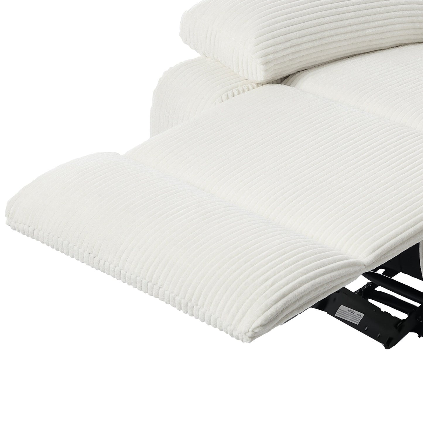 Fauteuil inclinable manuel moderne en velours côtelé, fauteuil inclinable réglable avec accoudoirs larges