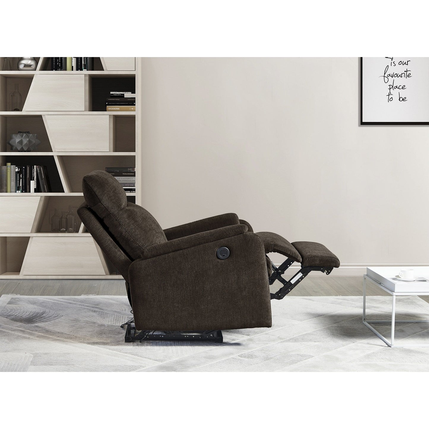 Fauteuil inclinable électrique moderne avec port USB, support complet de la tête et des lombaires
