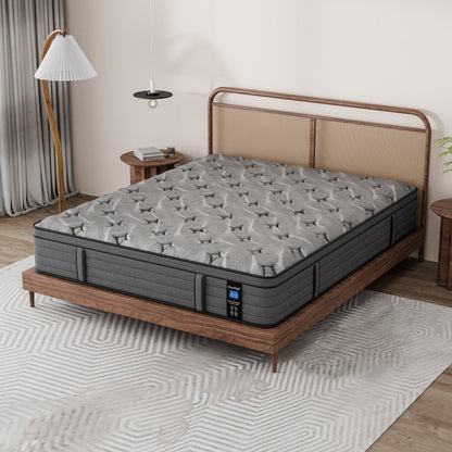 Matelas hybride Modland 14 pouces à plateau-coussin moyen, matelas à ressorts ensachés dans une boîte