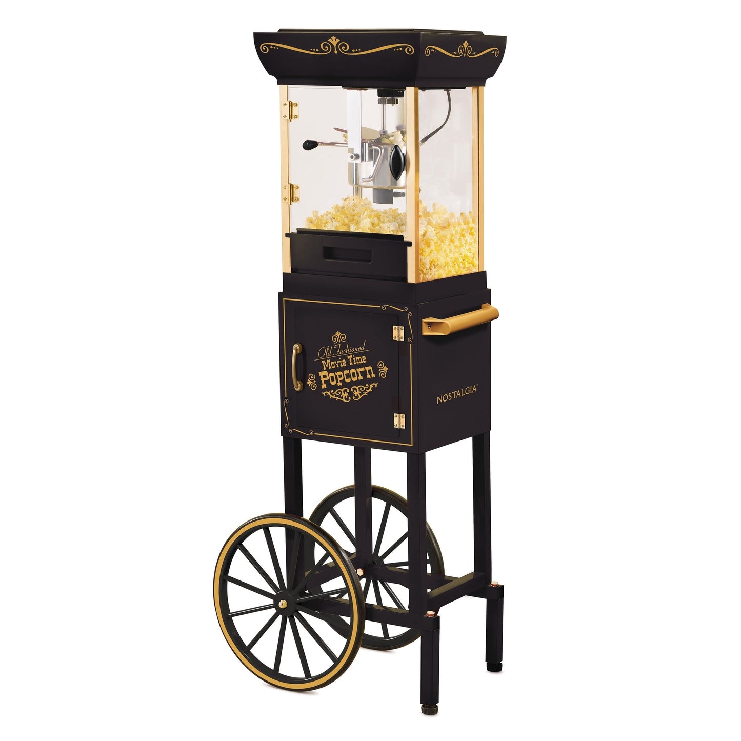 Bouilloire de style cinéma de 2,5 oz, chariot à popcorn de 10 tasses et 48 pouces