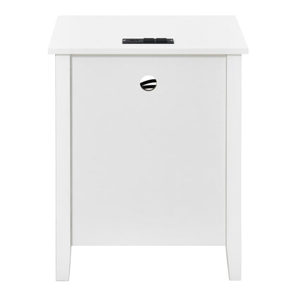 Ensemble de 2 tables de chevet avec station de charge Table d'appoint avec 2 tiroirs avec ports et prises USB Table de chevet