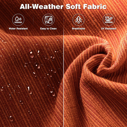 Ensemble de conversation 5 pièces en osier pour patio à dossier haut OVIOS