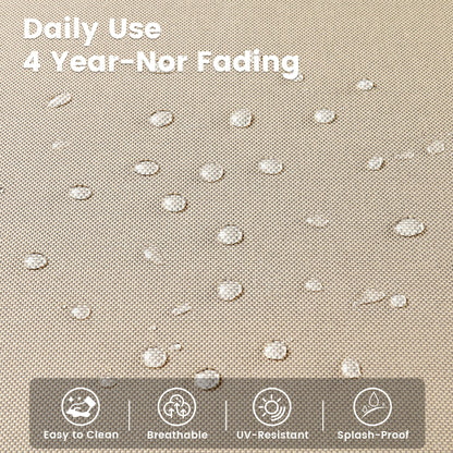 Ensemble de 9 chaises pivotantes d'extérieur en osier OVIOS avec table à feu