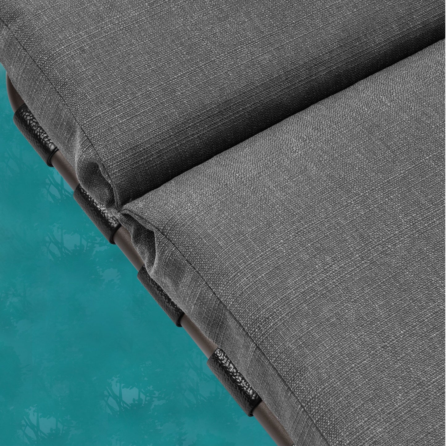 Chaise longue d'extérieur réglable avec coussin pour la plage et la piscine