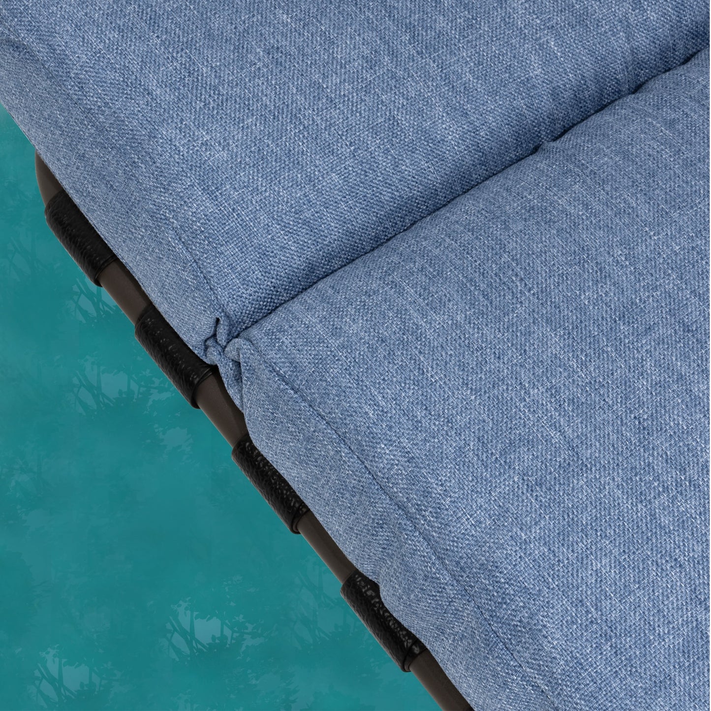 Chaise longue d'extérieur réglable avec coussin pour la plage et la piscine