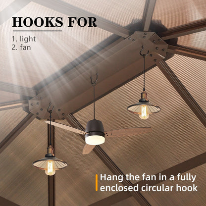 Gazebo à toit rigide EROMMY, pergola d'extérieur avec double toit, filet et rideaux, auvent robuste pour patio, arrière-cour, fête au bord de la piscine