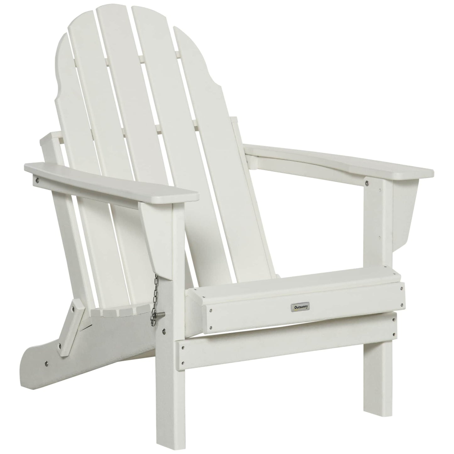 Chaise pliante Adirondack Outsunny, chaises de plage pliantes en plastique PEHD pour terrasse et jardin