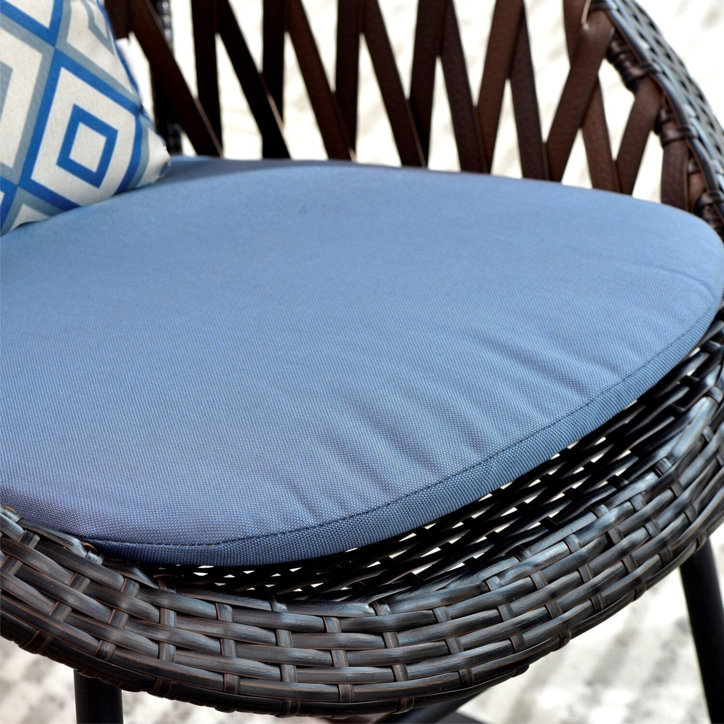 Ensemble bistrot OVIOS 3 pièces avec chaises à bascule et table basse en verre