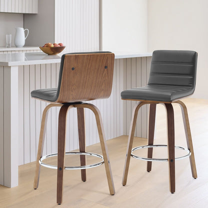 Tabourets de bar/comptoir pivotants en similicuir 26/29, lot de 2/3