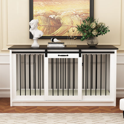 Cage pour chien élégante et robuste avec renfort en tube de fer