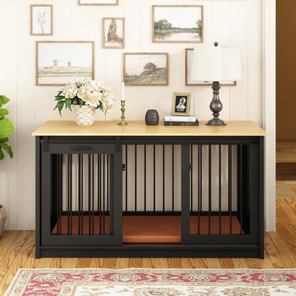 Cage pour chien élégante et robuste avec renfort en tube de fer