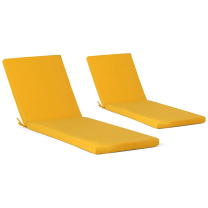 Coussins de chaise longue d'extérieur Polytrends résistants à la décoloration et toutes saisons (lot de 2)