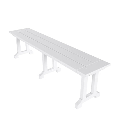 Banc de terrasse extérieur Polytrends Laguna en PEHD toutes saisons 65