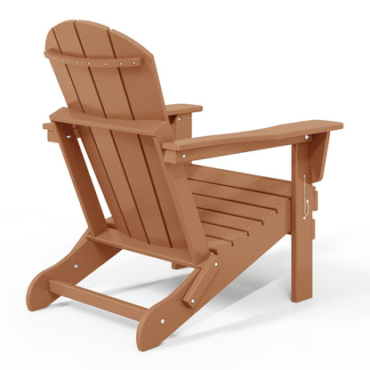 Chaise pliante Adirondack Polytrends Laguna résistante à la décoloration et aux intempéries pour patio extérieur