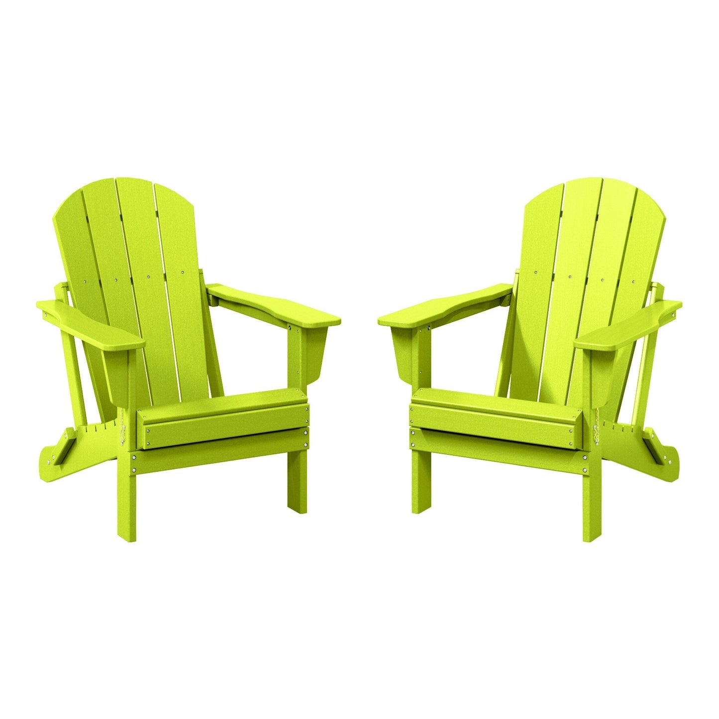 Chaises pliantes Adirondack Polytrends Laguna résistantes aux intempéries (lot de 2)