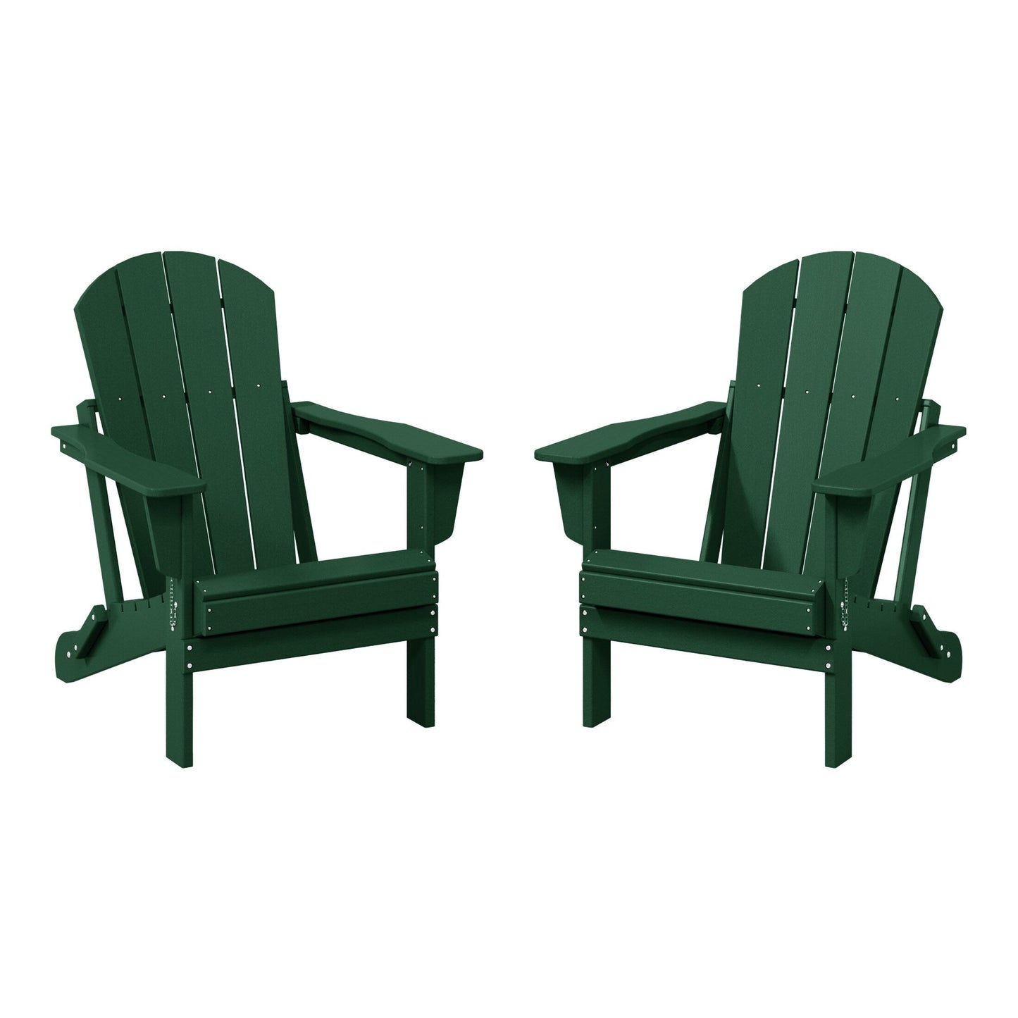Chaises pliantes Adirondack Polytrends Laguna résistantes aux intempéries (lot de 2)