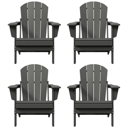 Chaises pliantes Adirondack Polytrends Laguna résistantes aux intempéries (lot de 4)