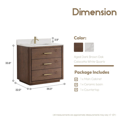 Meuble-lavabo Porto avec dessus en quartz blanc sans miroir