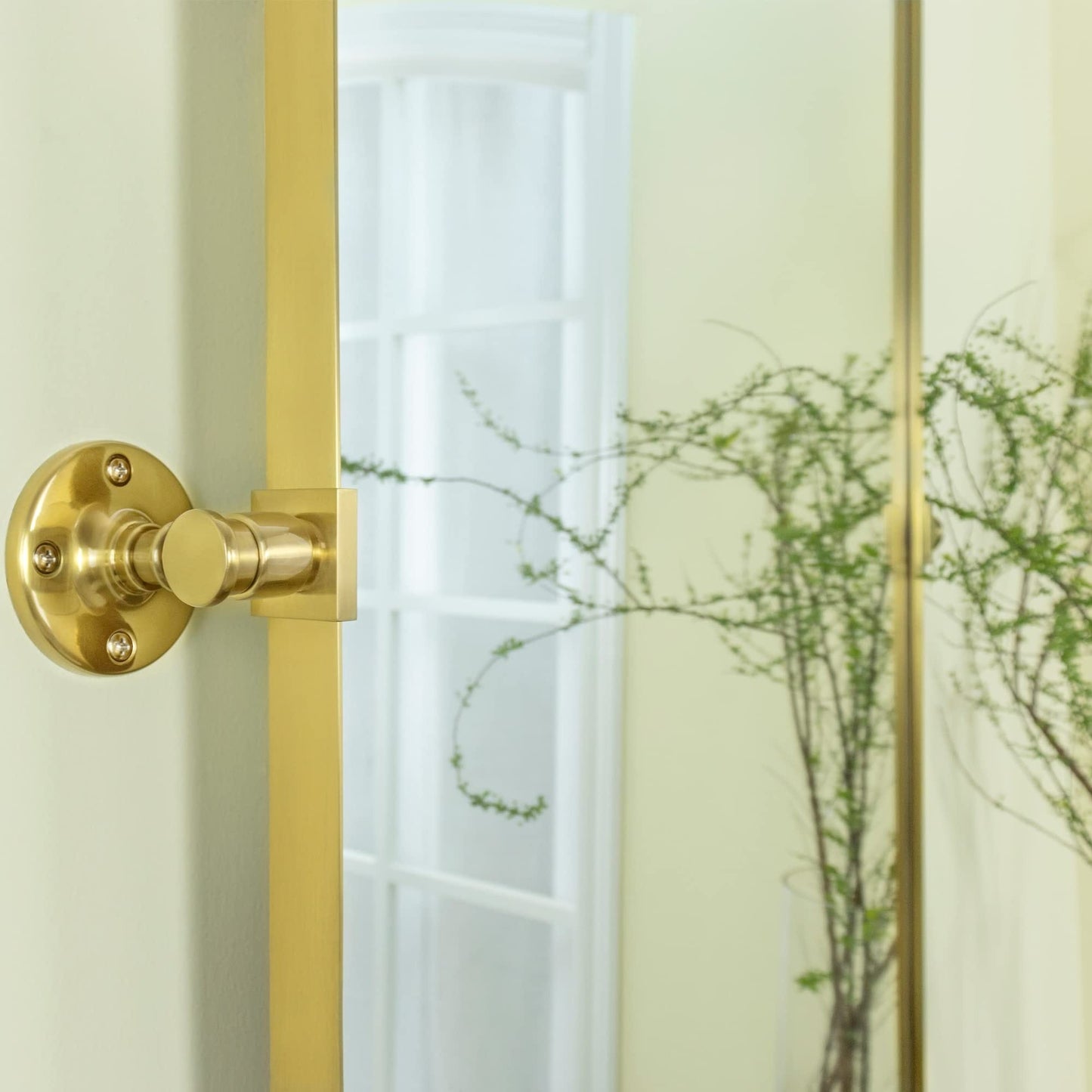 Miroir mural rectangulaire pivotant et inclinable en métal TEHOME Jonathan