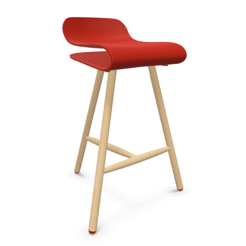 Tabouret BCN avec base en bois