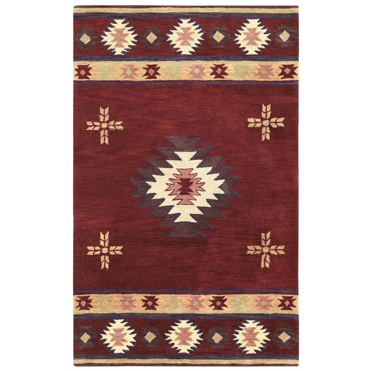 Tapis en laine touffeté à la main Alora Decor Ryder Southwestern