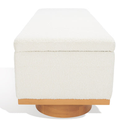 Banc de rangement SAFAVIEH Couture Sunneva Boucle - 61 po L x 20 po P x 19 po H - 61 L x 20 P x 19 H