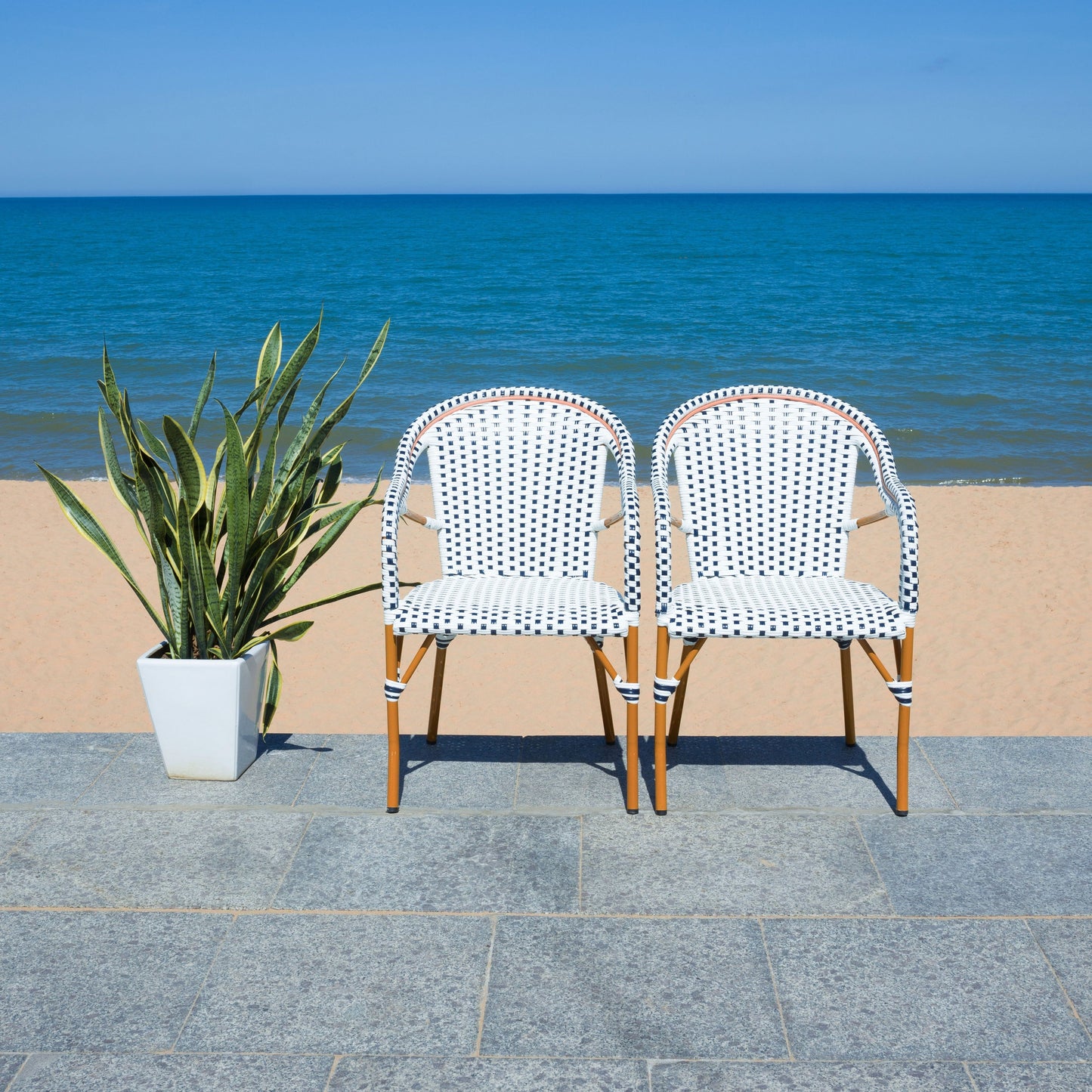 Fauteuil SAFAVIEH Doreth (lot de 2) - 23 L x 36 P x 25 H