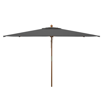 Parasol de marché à poulie en bois SAFAVIEH Outdoor Glauca de 11 pieds