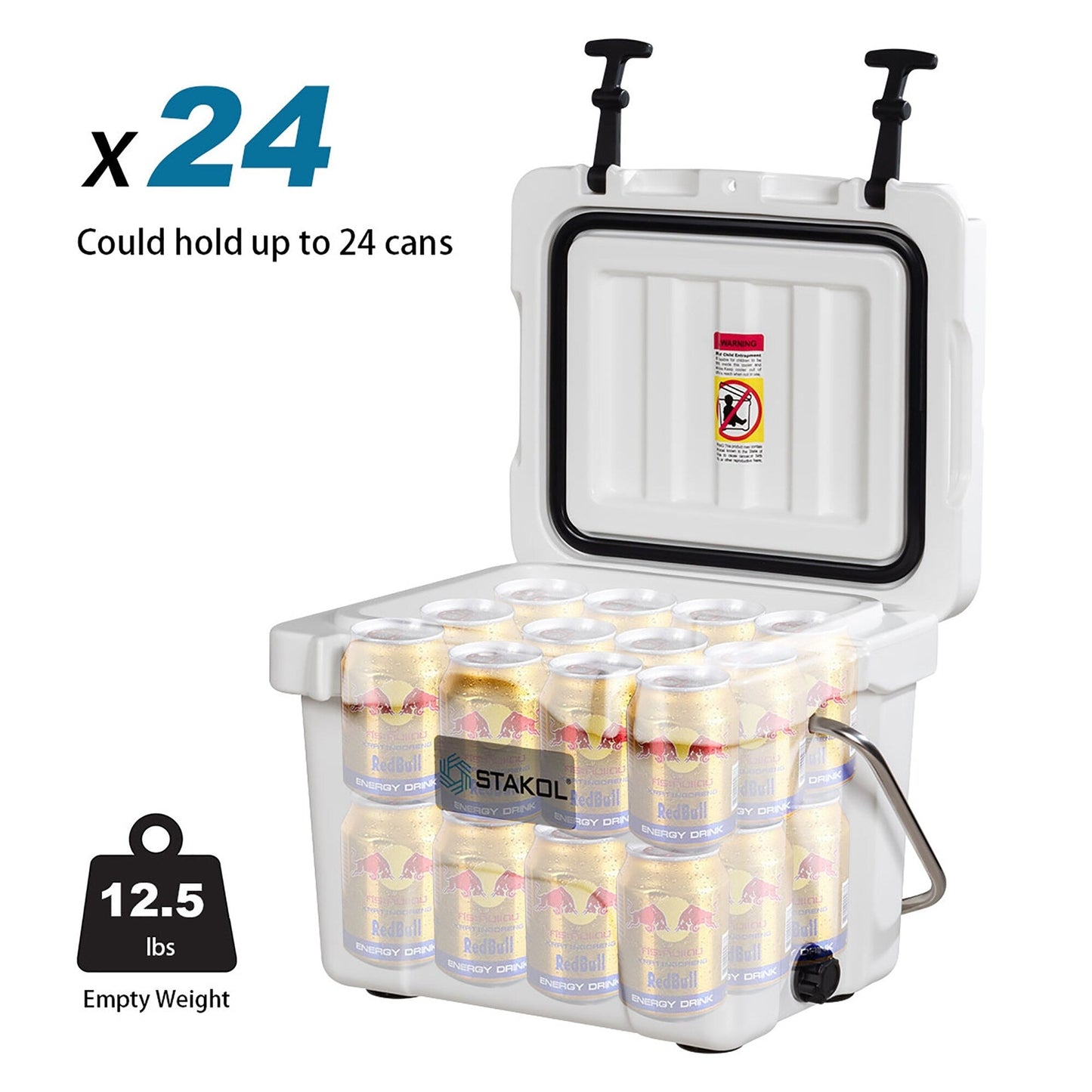 Glacière portable SKTAKOL 16 litres, anti-fuite, 24 canettes de glace - Voir les détails