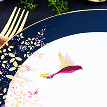 Service de table 12 pièces Sara Miller London Chelsea - 11 assiettes plates, 8 assiettes à dessert, 6 bols