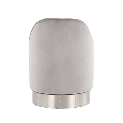 Tabouret de coiffeuse pivotant en velours Silver Orchid Corday