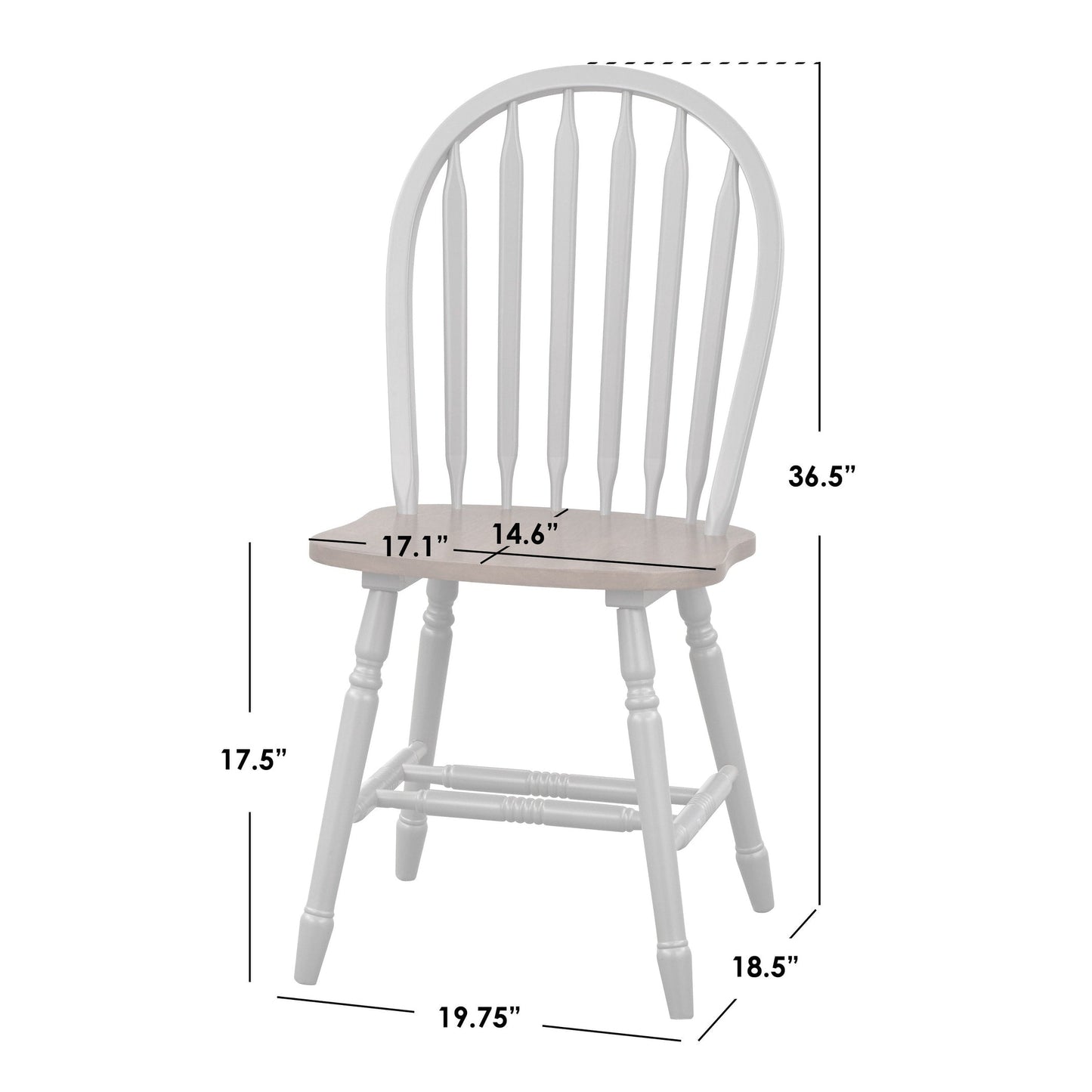 Ensemble de salle à manger 5 pièces en bois massif de style campagnard Carolina de Simple Living avec rallonge