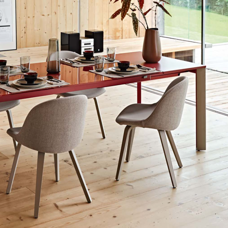 Chaise d'appoint Sonny SL TS N avec base en bois