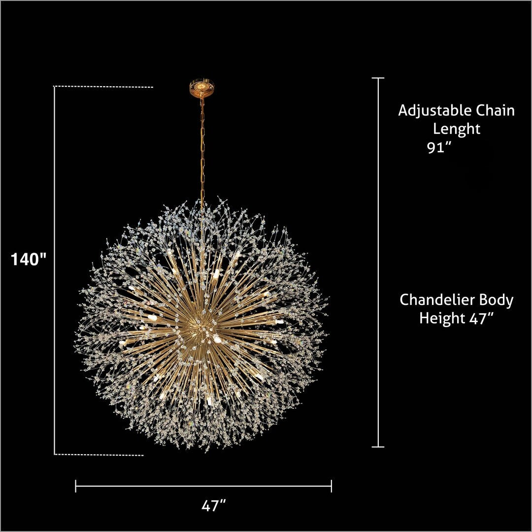 Lustre Starburst 47 large luminaire en cristal