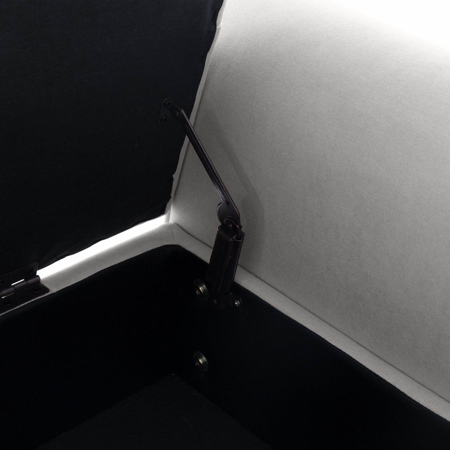 Banc de rangement rembourré, banc d'entrée avec dessus rabattable touffeté, 50,4 pouces