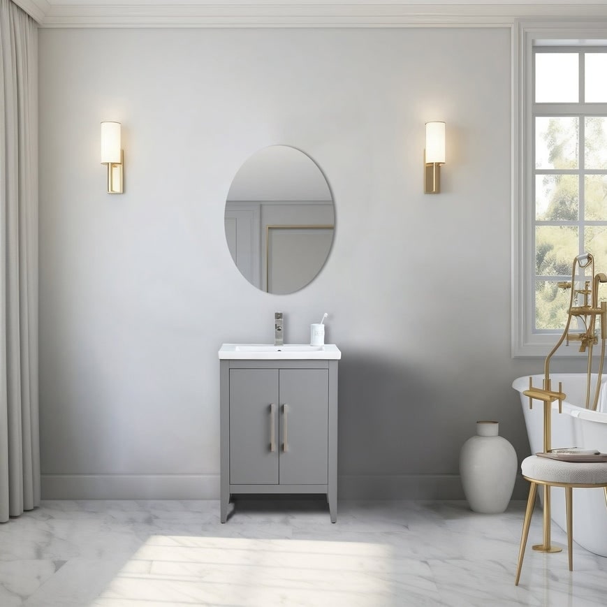 Meuble-lavabo simple Vanity Art 20, 24 ou 30 avec dessus en céramique