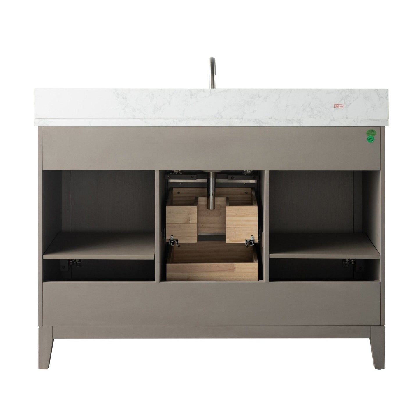 Meuble-lavabo de salle de bain Vanity Art avec lavabo en céramique et plateau en marbre reconstitué