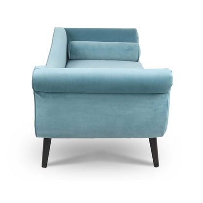 Chaise longue vintage avec accoudoirs en volutes par Christopher Knight Home