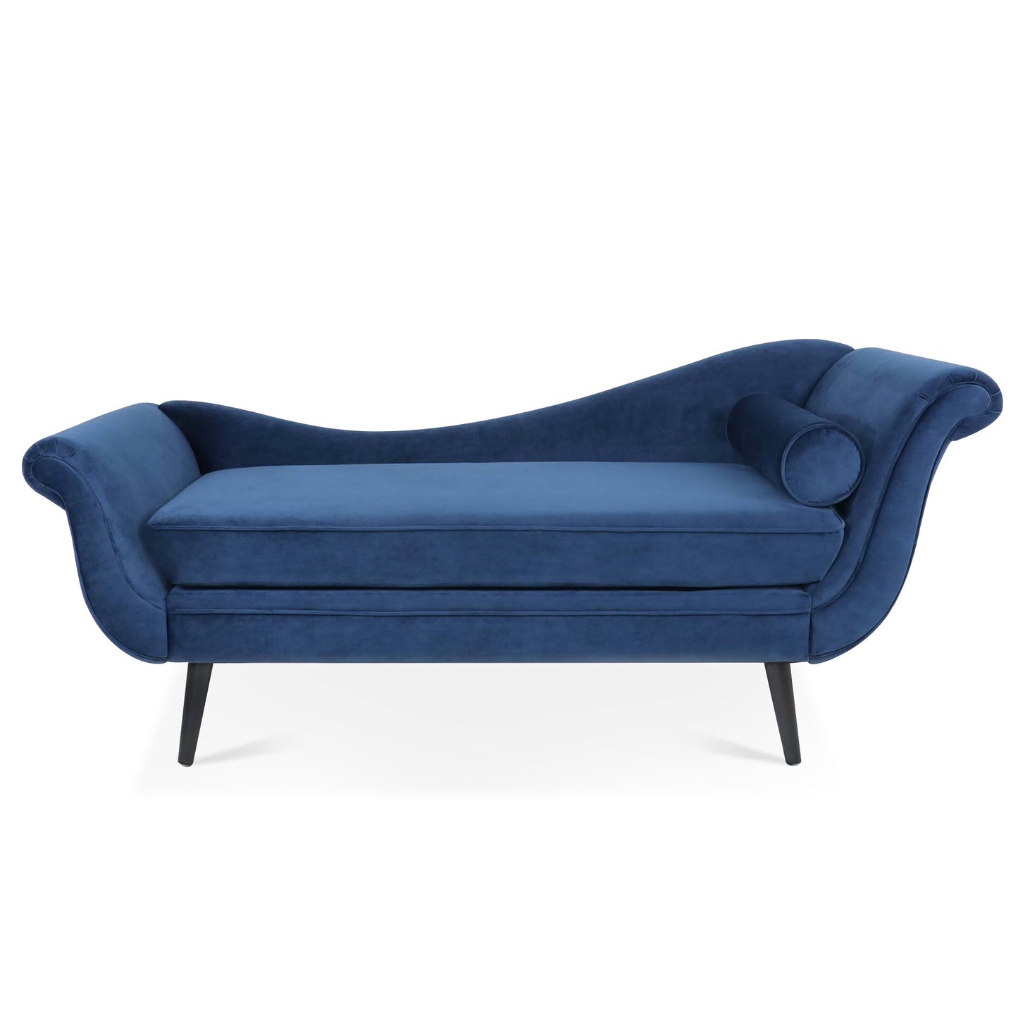 Chaise longue vintage avec accoudoirs en volutes par Christopher Knight Home