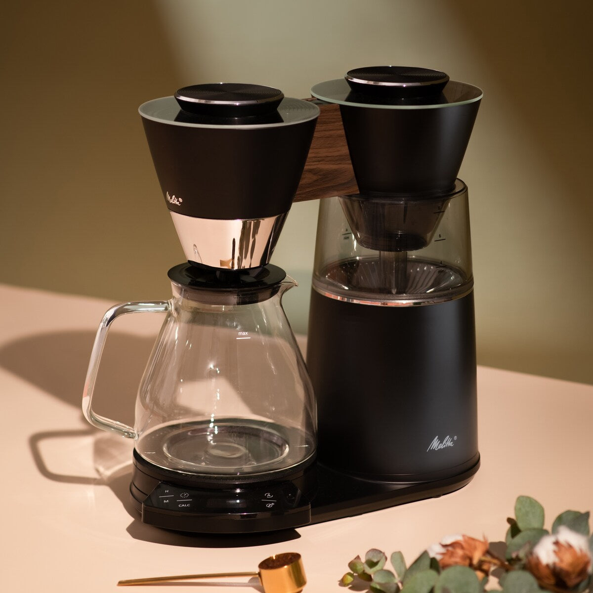 Cafetière filtre Vision Luxe 12 tasses avec tableau de bord rotatif