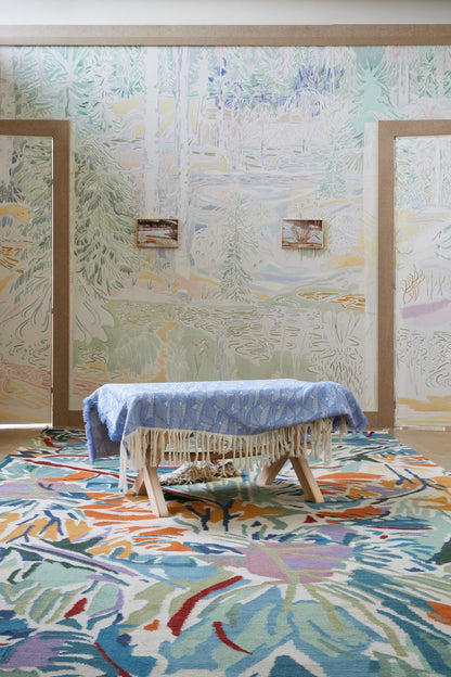 Tapis tissé plat Falling Forest